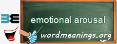 WordMeaning blackboard for emotional arousal